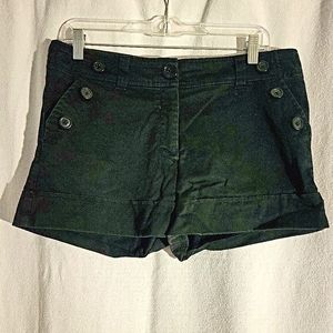 H&M Black Nautical Cuffed Button Detail Shorts 10